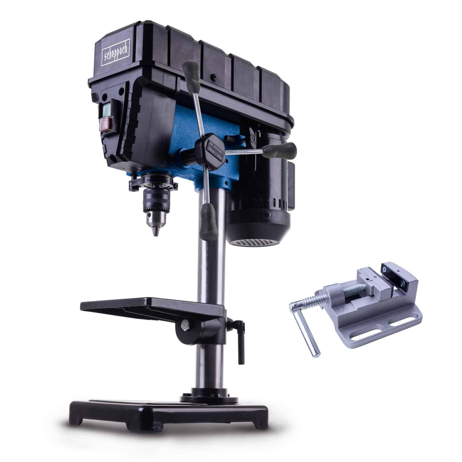 Scheppach TBM200-​400 W - Trapano a colonna sganciato - 550-​2600 giri/​min - tavolo 164 x 162 mm - inclinabile - mandrino 1,​5-​13 mm - profondità di foratura 50 mm