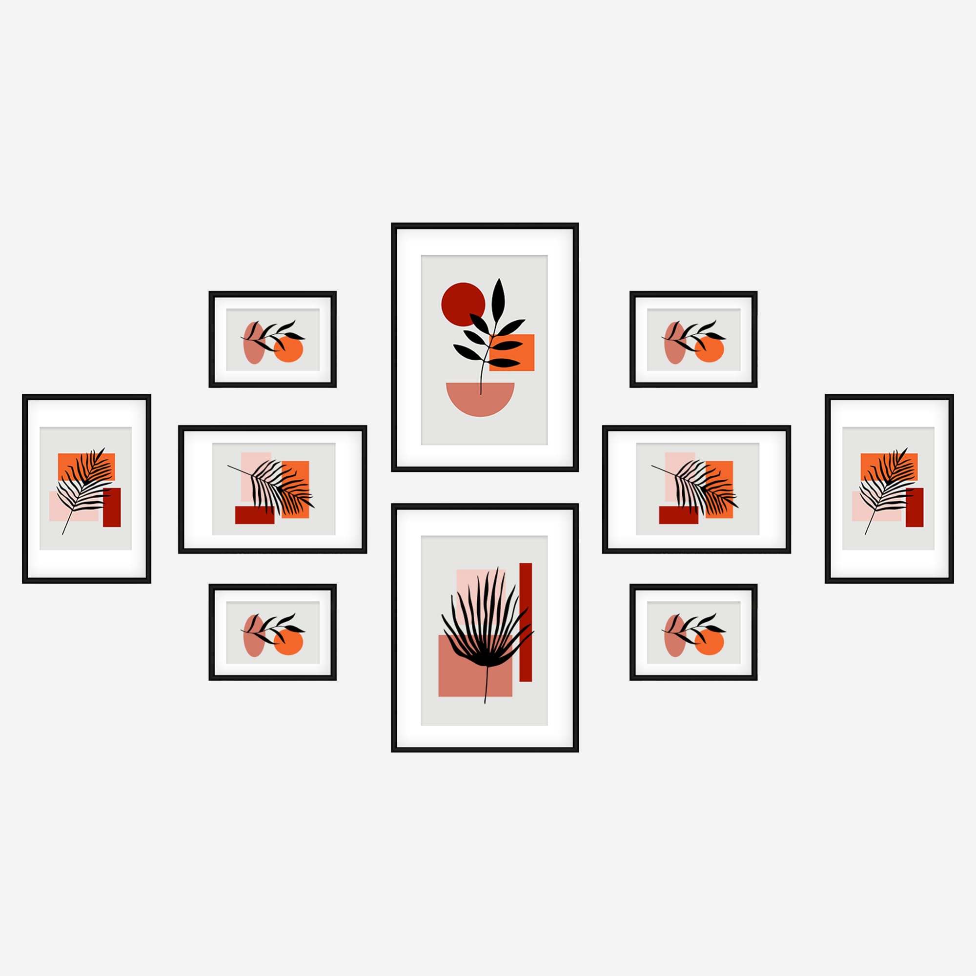 Dmyifan 5er Bilderrahmen Set Fotorahmen, Plexi-Glas Portraitrahmen Mit Nahtloser Haken, Wohnzimmer zum Stellen und Hängen