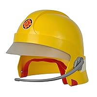 Simba 109252596 Sam - Casco da pompiere con visiera e adesivo si illuminano al buio