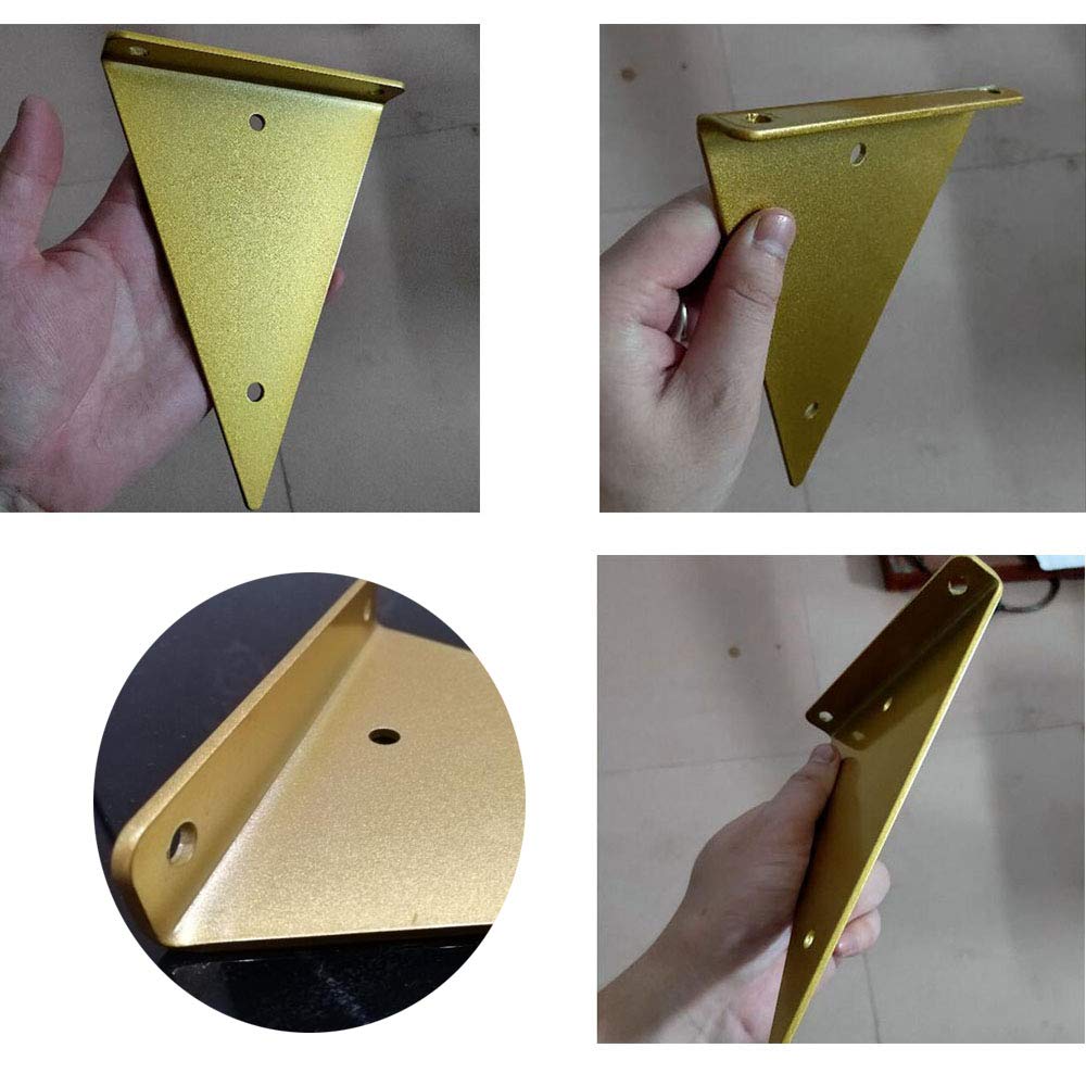 Soportes de estante resistentes de 4 mm para pared, estantes flotantes de 8 a 23 cm de profundidad, soportes de montaje en pared, soporte de estante ciego, soportes invisibles, instalación oculta