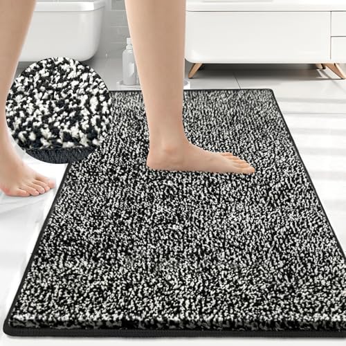 HDFK Bathroom Rugs | Non Slip Washable Bath Mats 24x16