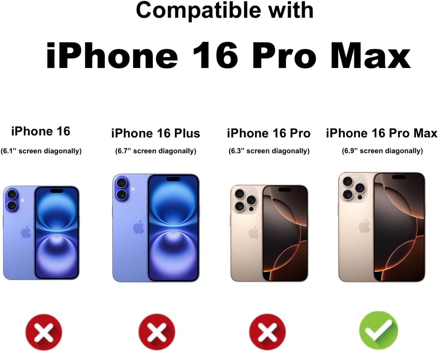 PIXFAB for iPhone 16 Pro Max Clear Case with 2 x Screen Protector Tempered Glass - Image 2