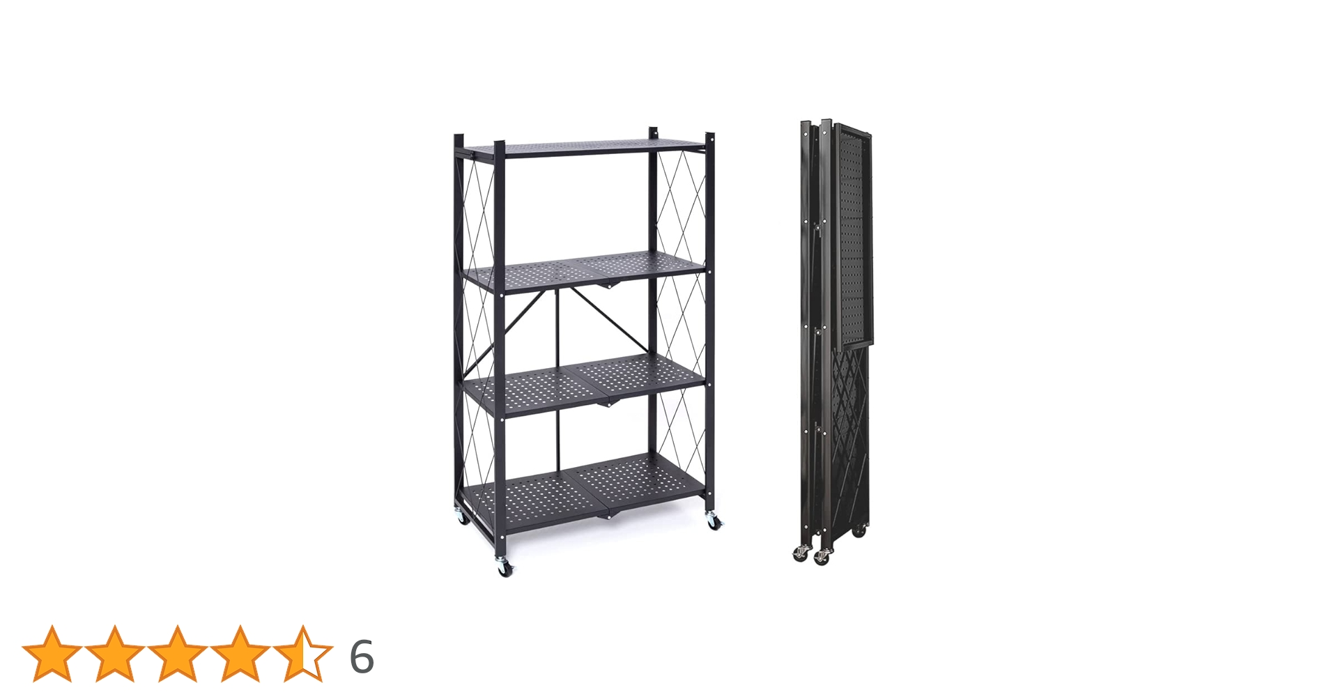 Amazon｜JOOHY スチールラック 収納ラック キャスター付き メタル