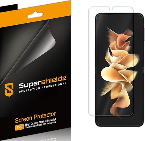 Supershieldz Protector de pantalla diseñado para Samsung Galaxy Z Flip 3 5G, (cobertura completa), protector transparente de alta definición (TPU)