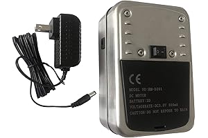 Automatic Electric BBQ Skewer Cup Rotisserie Turner for Grill, Dual Use Battery/AC Power