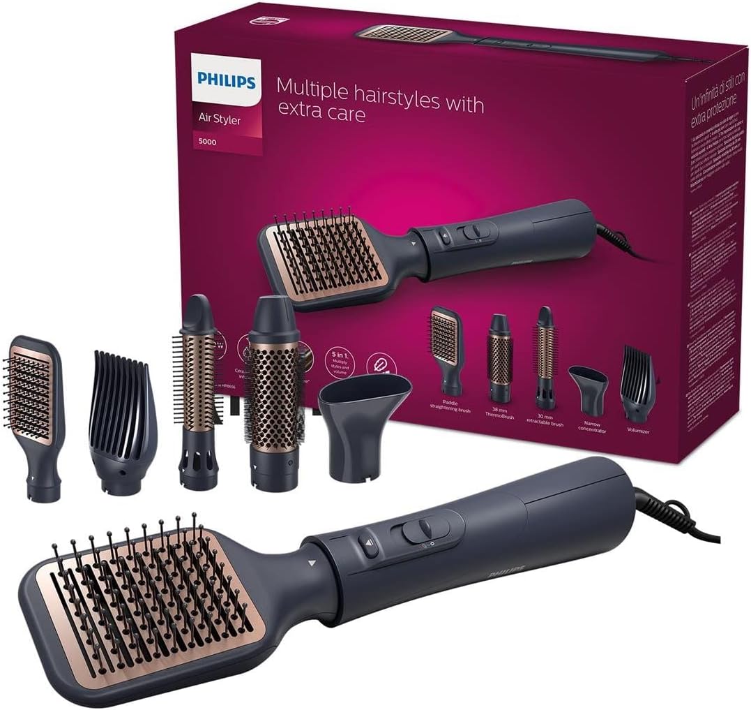 Philips Series 5000 Airstyler – haarstyler met 5 stylingaccessoires (model BHA530/00)