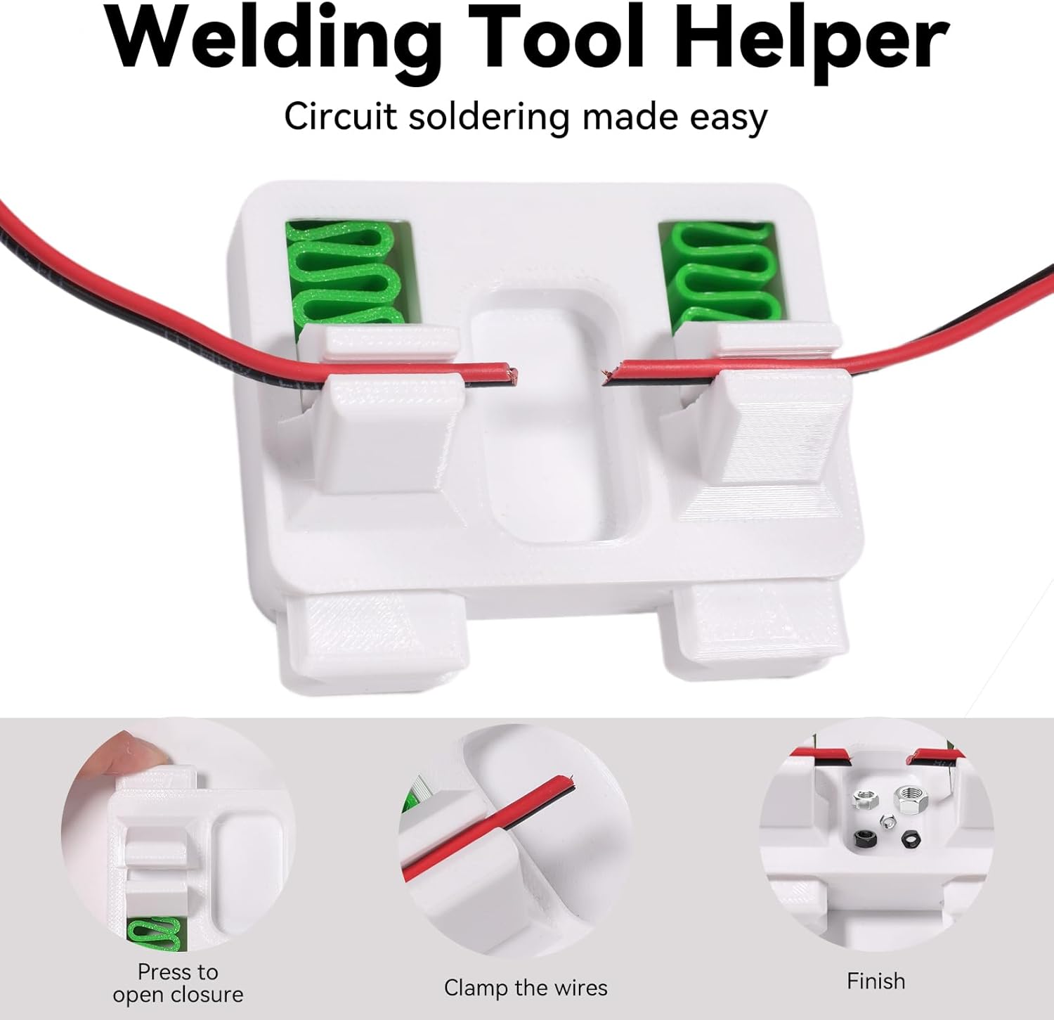Adjustable 3D Soldering Holder- Adjustable Wire Holder for Soldering - Stand Alternative to Solder Clamp and Third Hand - Station and Stand Accessories