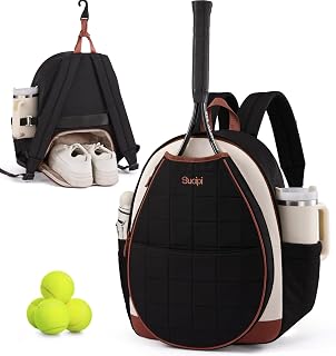Sucipi Tennis Bags for Women, Quilted Pickleball Tennis Racket Bag Backpack