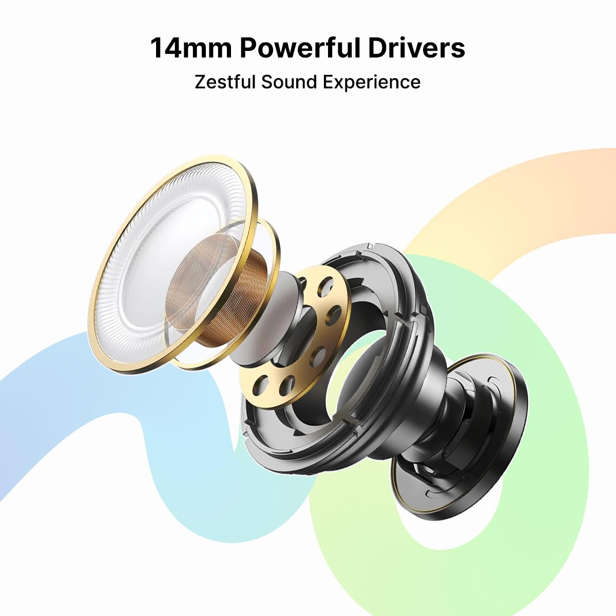 pTron Tangent Evolve w/ 50Hrs Playtime,HD Mic,Pristine Sound,14mm Drivers,Bluetooth V5.3 w/Dual-Device Pairing Wireless Neckband,Magnetic Buds,Voice Assistant,Type-C Charging &IPX4(Black/Blue) |in_ear 3