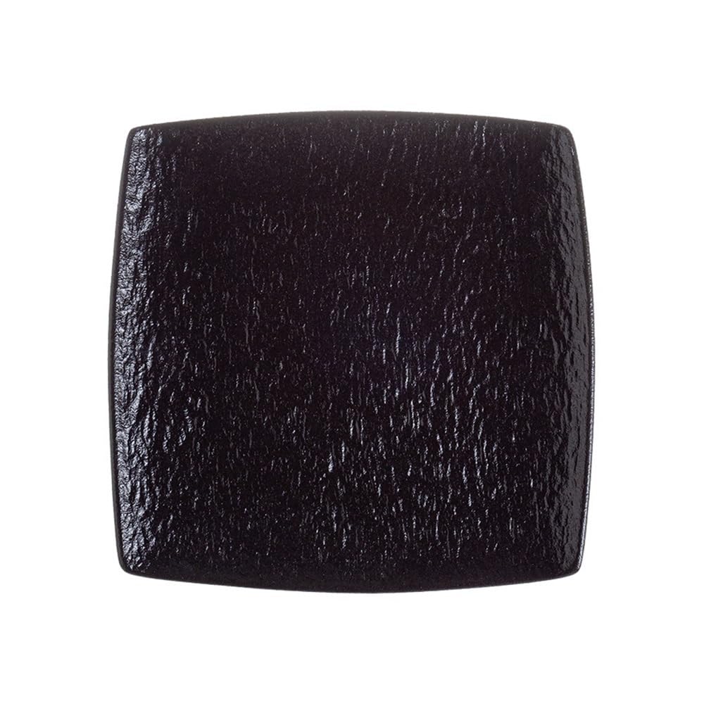 Talerze Obiadowe 9-calowe matowe ceramiczne talerze obiadowe, kwadratowe czarno-białe naczynia grillowe w stylu retro(White)