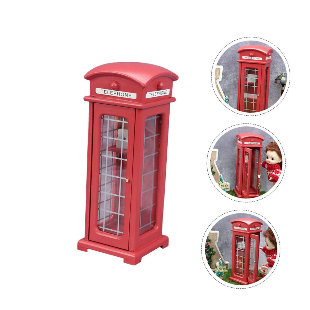 レトロ 電話ボックス 公衆電話ボックス ヴィンテージ 木製 オシャレ