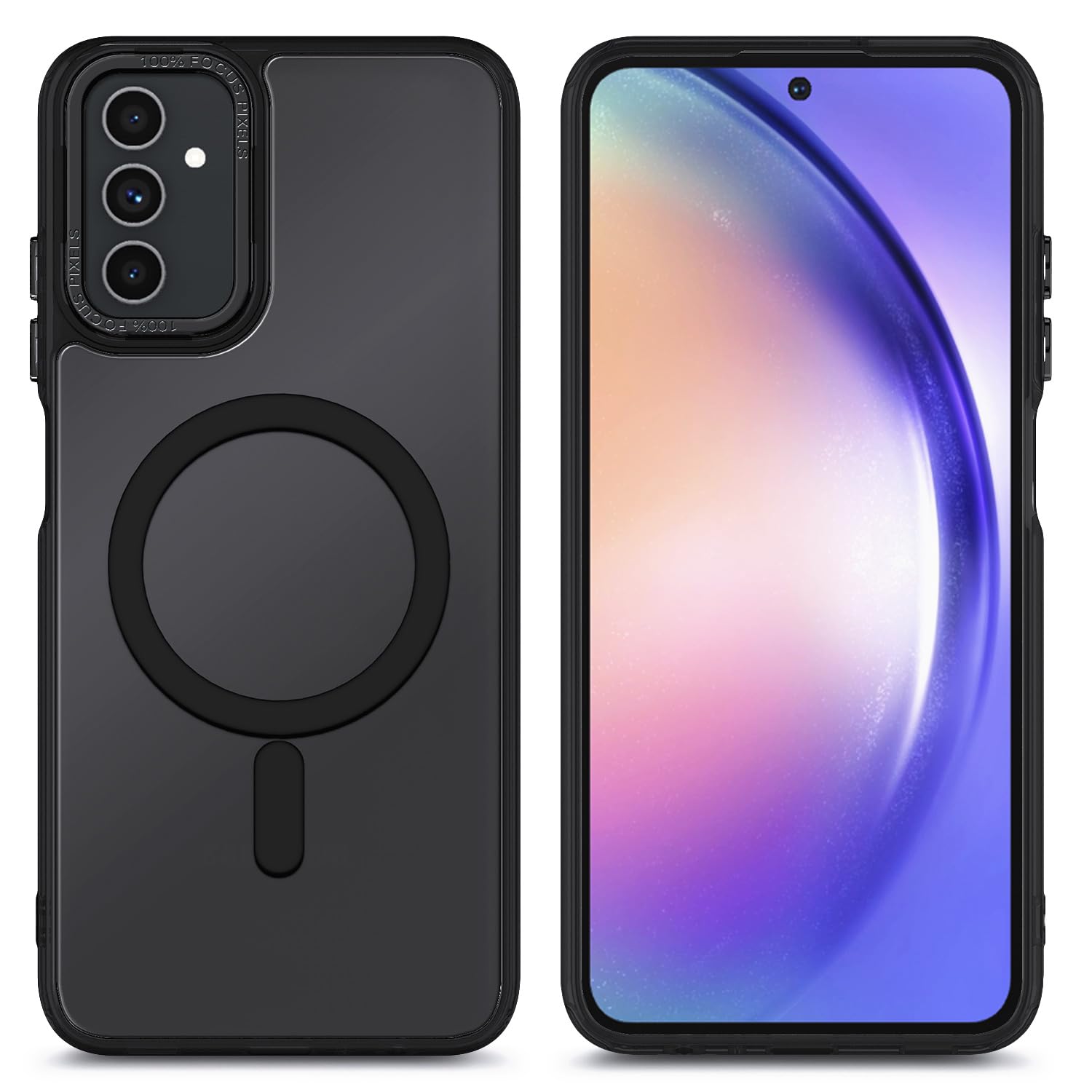 YZB for Galaxy A54 5G Phone Case, MagSafe Compatible, Black, Slim Matte