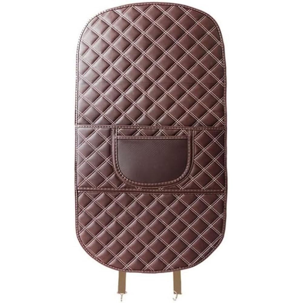 2 Pièce Protections Dossier de Siège Voiture pour to-yota Tacoma Avalon C-HR Tundra, Cuir PU Tapis Protection Anti-Coup de Siège Arrière Impermérable,Long-B/Coffee