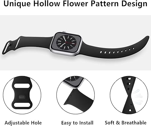 Miniatura 5 de Correas deportivas compatibles con Apple Watch Band de 1.614 in, 1.772 in, 1.929 in, 1.575 in, 1.732 in, 1.496 in, 1.654 in, correa de silicona