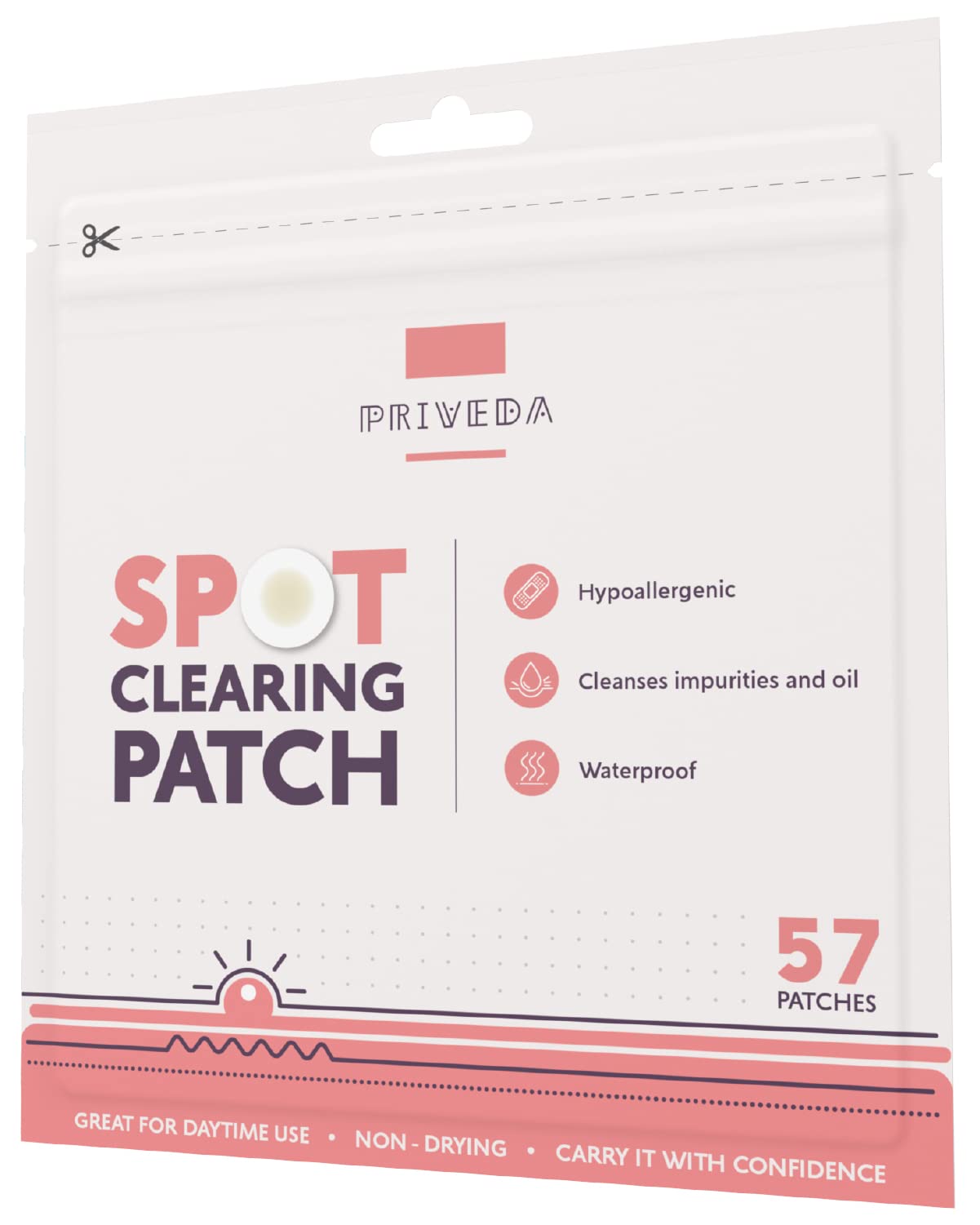 PRIVEDA Acne Pimple Patch Hydrocolloid Waterproof 57 Units 3 Sizes Made In Korea Handy Pouch 8Mm 10Mm 12Mm