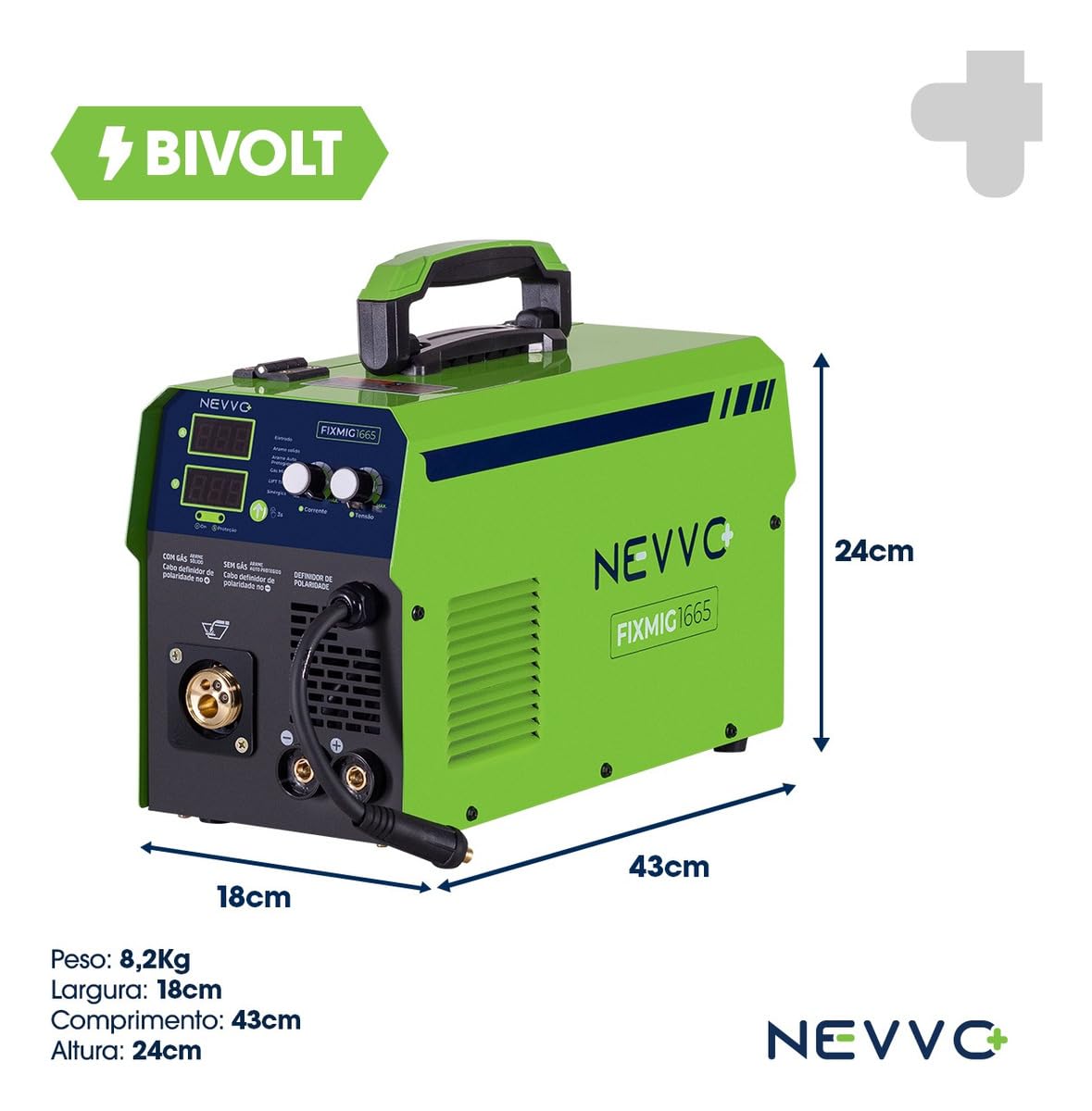 Máquina Inversora De Solda Fixmig1665 Bivolt 160a Mig Com E Sem