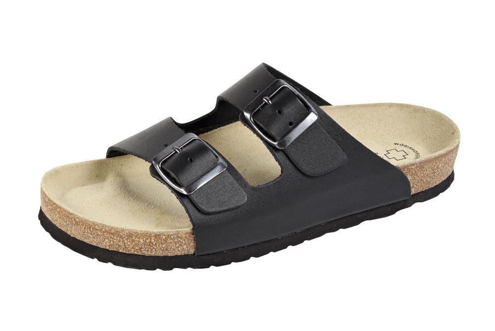 Weeger Wörishofer Organic Orthotic Slide Sandals - Black, 42