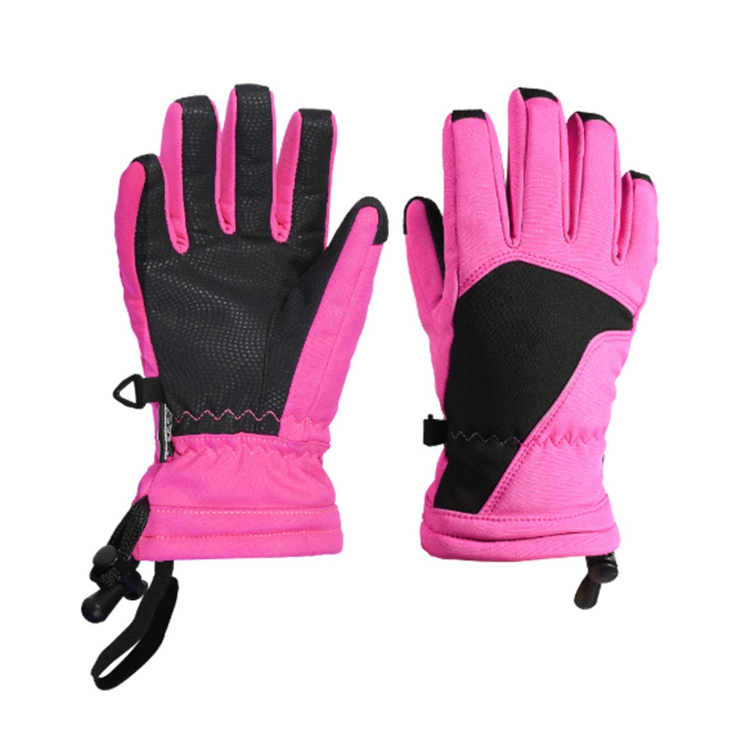 Guanti da Esercizio Bambini Bambini Inverno Neve Guanti Caldi Sci Snowboard Guanti Antivento for 6-12 Anni, Un Paio, 9 Pollici (Color : Red, Size : S/m)