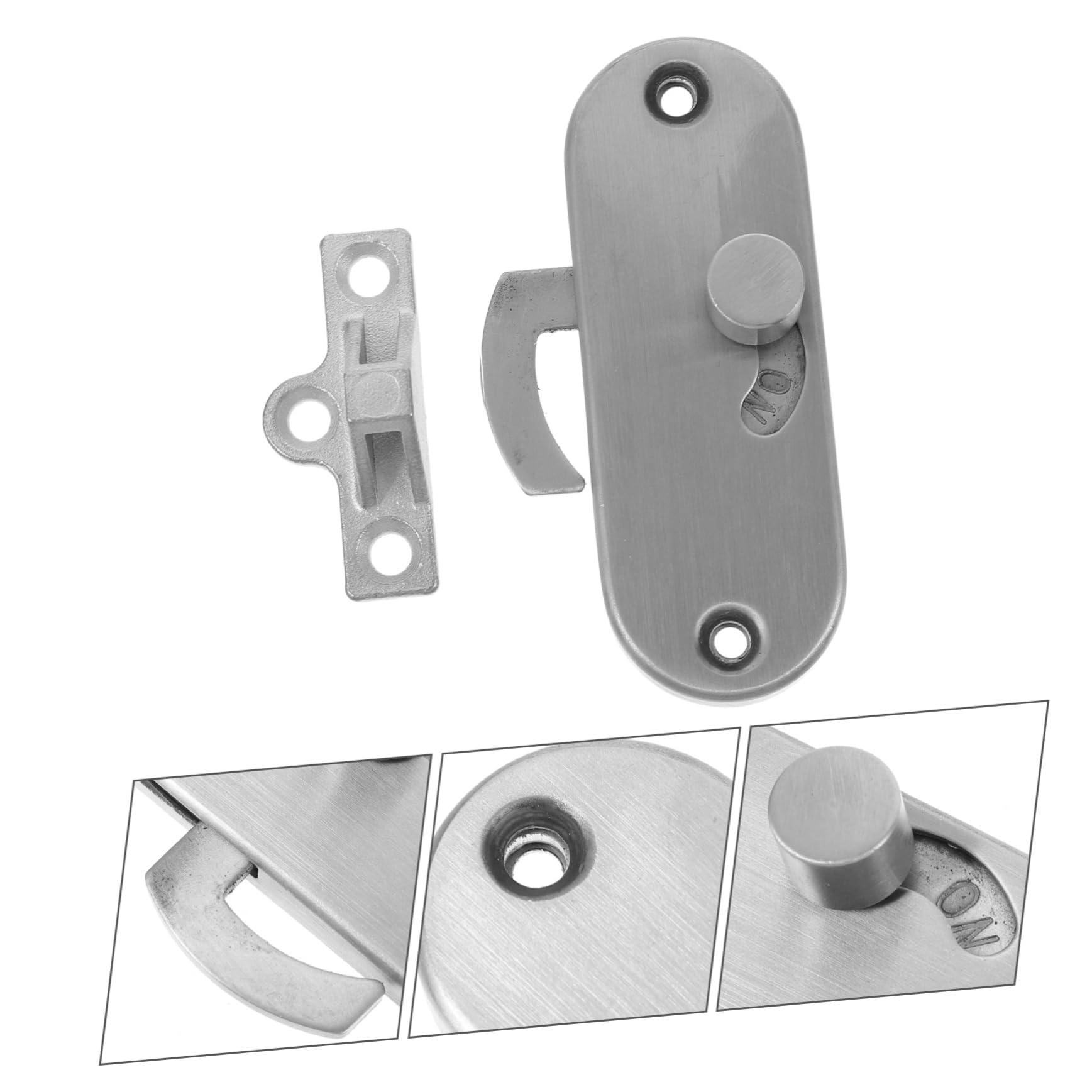 Gatuida 3stücke Sliding Door Lock Türverriegelung Langlebiges Und Rostfreies Design Geeignet Für Schiebetüren Und Stalltüren Schützt Privatsphäre Und Installieren