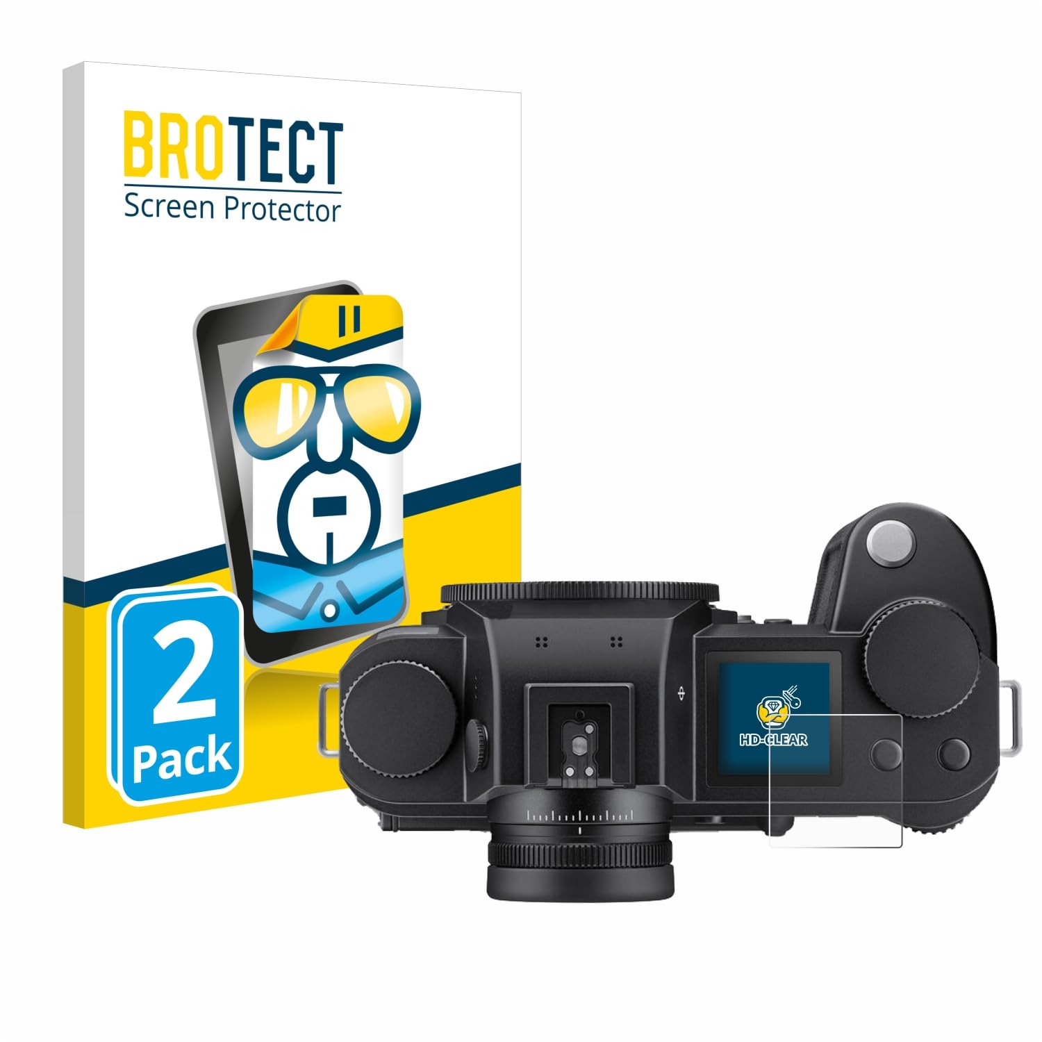 brotect 2-Pack Screen Protector for Leica SL3 (top plate display) - HD-Clear Protection Film