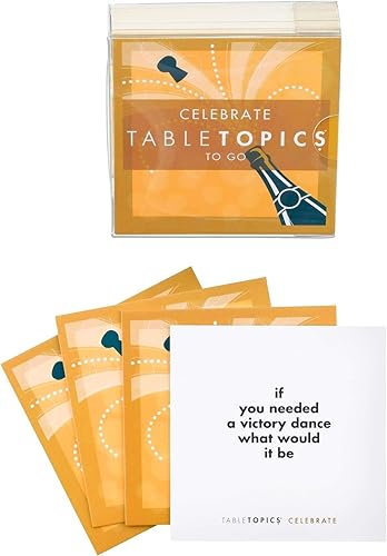 Miniatura 2 de TableTopics to GO Celebrate - 40 tarjetas de conversación para fiestas, juego para conocerte, gran regalo