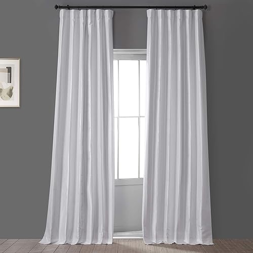 Miniatura 9 de HPD HALF PRICE DRAPES PTCH-HBO112-108 - Cortinas opacas de seda sintética para dormitorio y sala de estar, 50 x 108 pulgadas, cortina sólida con
