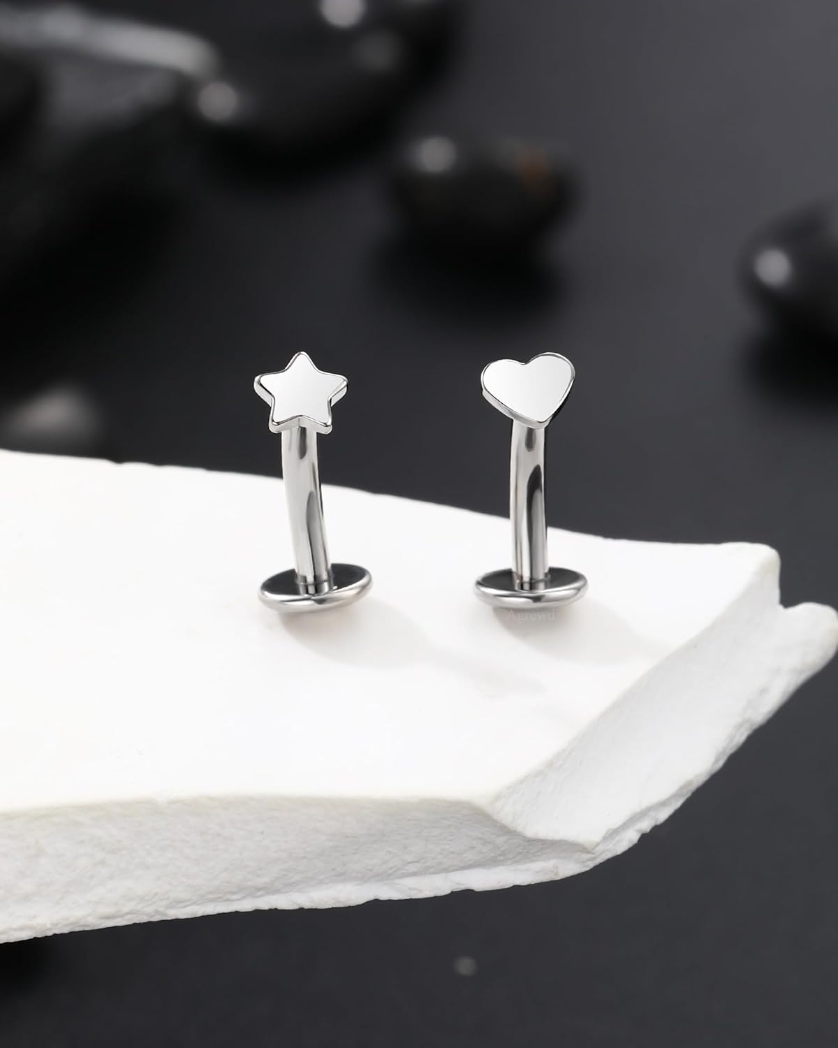 Minimalist Star Floating Belly Button Rings, G23 Solid Titanium Belly Navel Rings for women, Surgical Steel Belly Navel Piercing Jewelry - Image 5