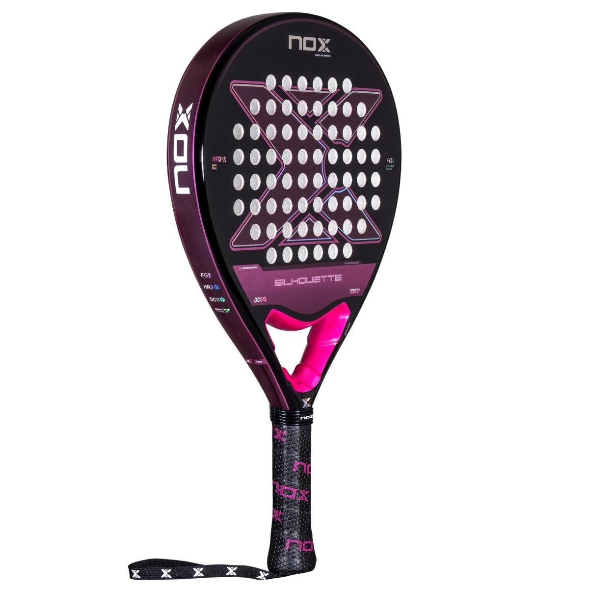 Padel Racket X-ONE Silhouette 2025 | Oversized Round Raquet | Carbon & Fiber Glass 3K | HR3 Core for Power & Control | Lightweight Raqueta de Padel | Paleta for Beginners & Intermediates Players