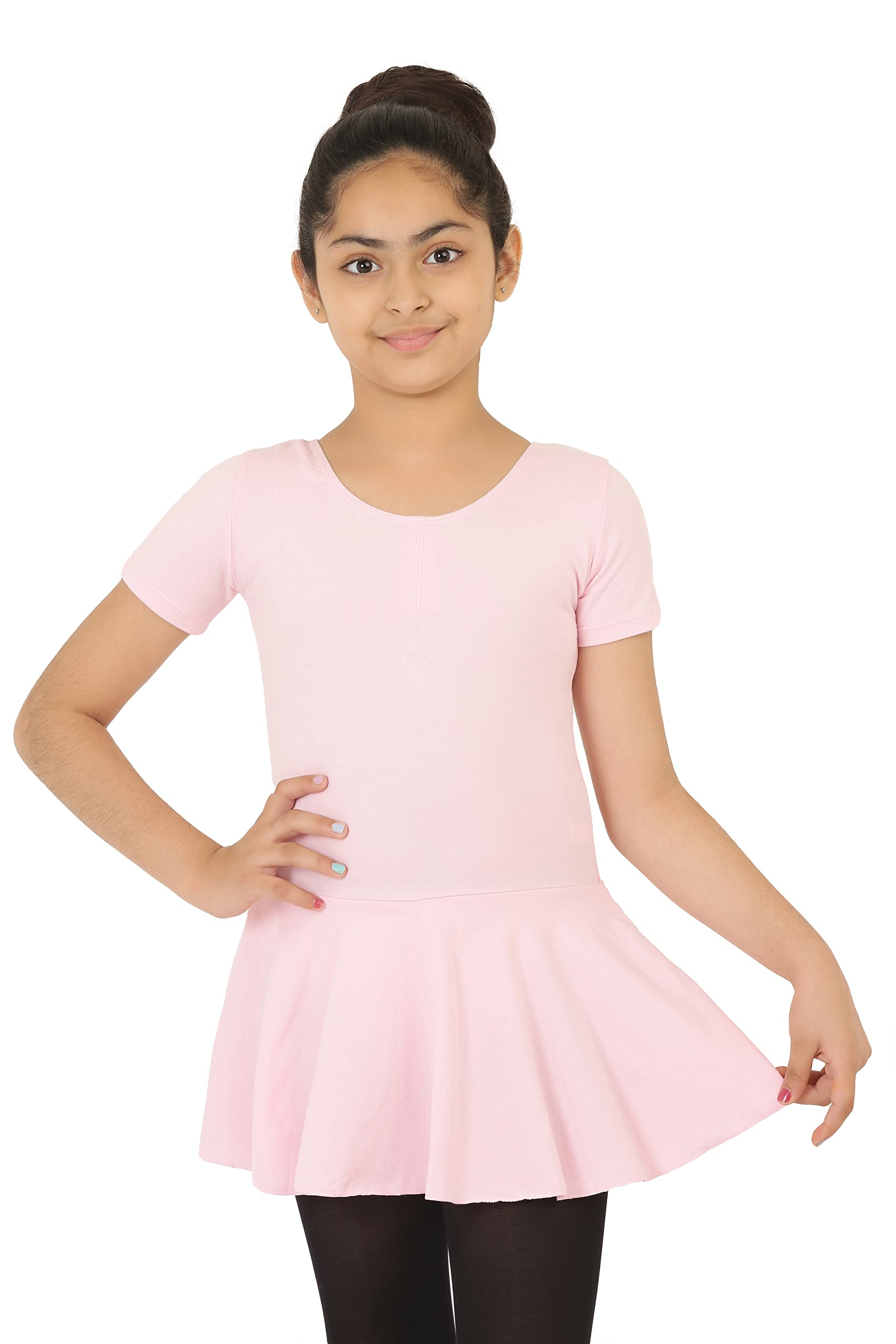 The Dance Bible Girls Classic Short Sleeve Skirted Leotard Ballet Dance Dress