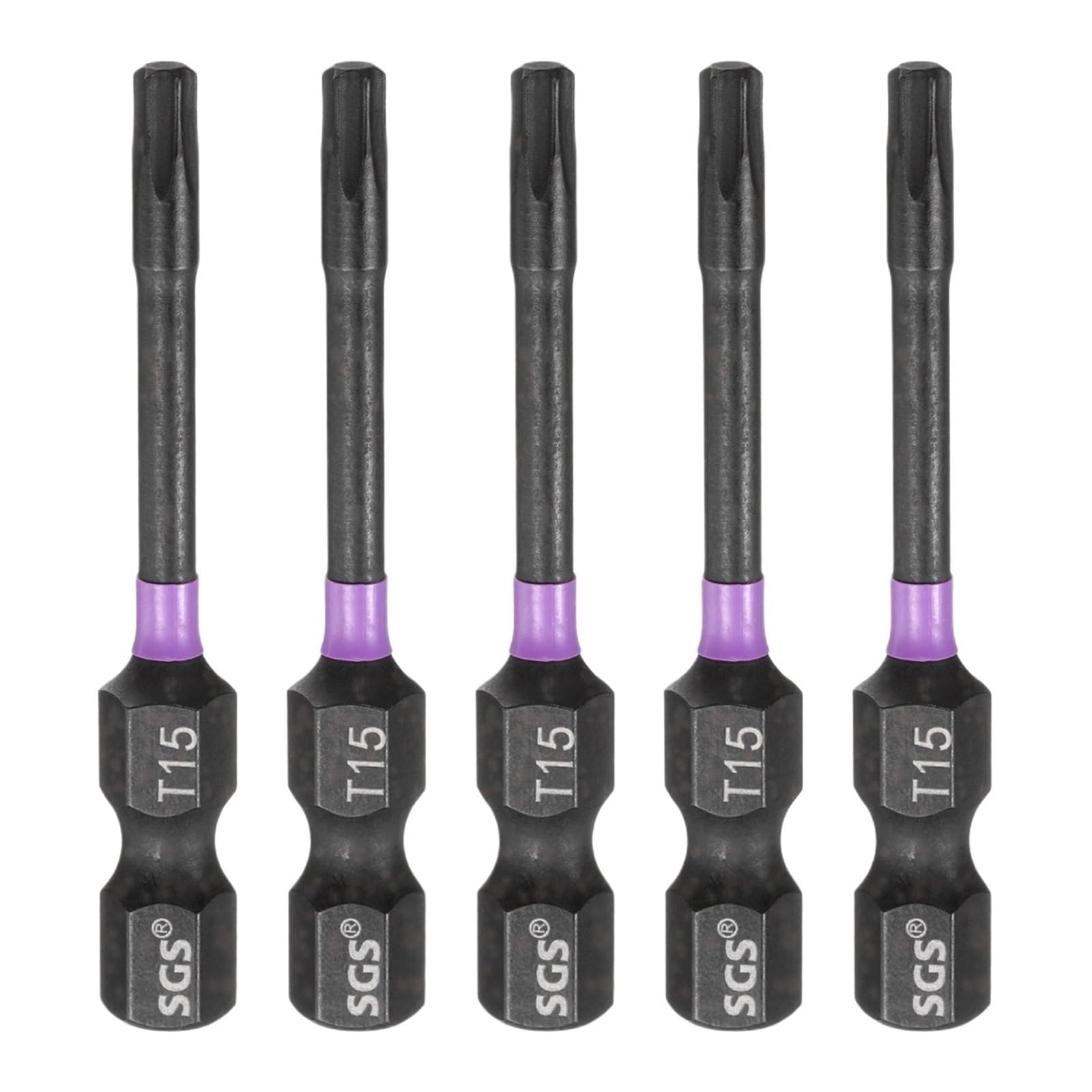 1/2/5 szt. T7-T50 Torx wkrętak udarowy 0,6 cm