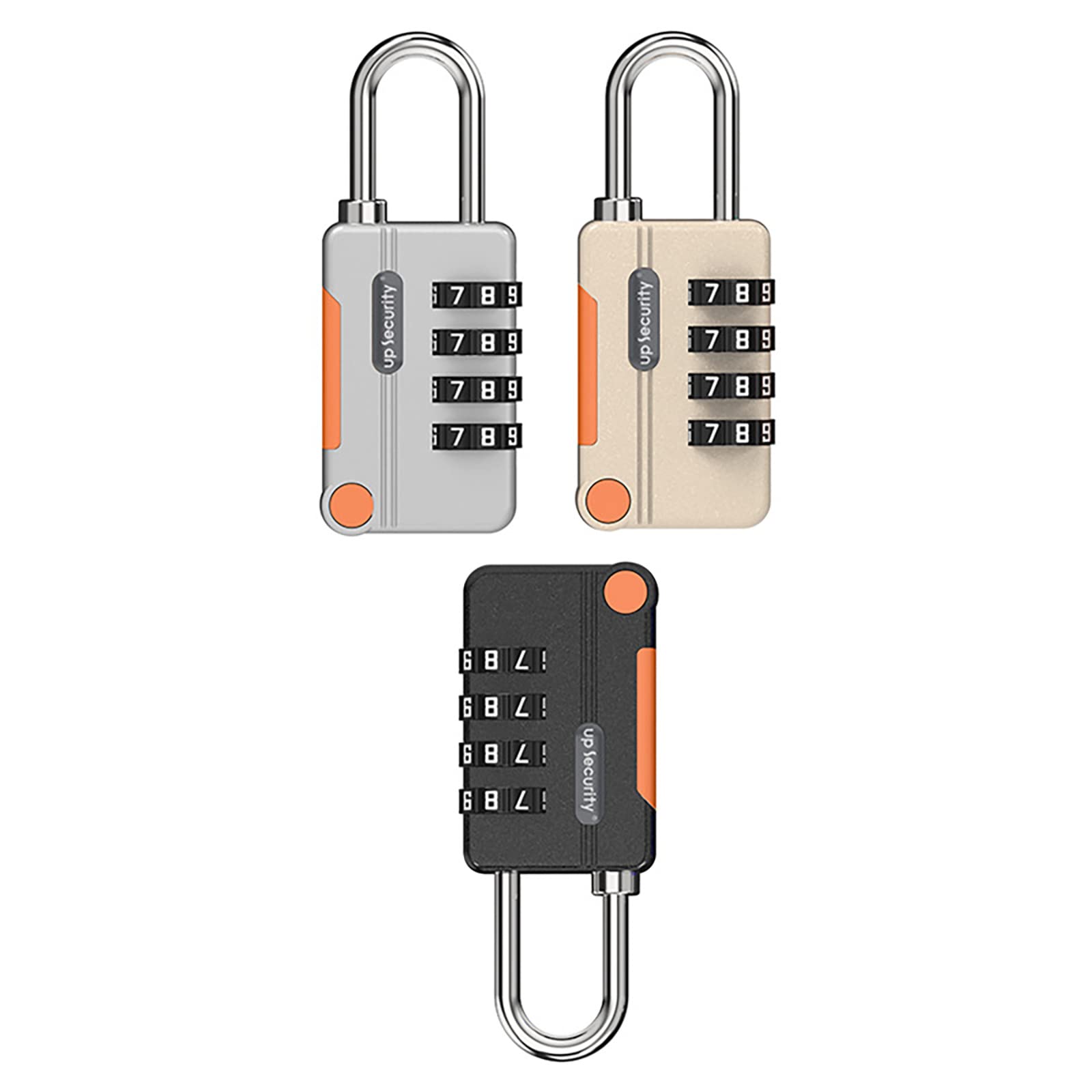 Amazon.co.jp: 南京錠 ダイヤル式 4桁 ロック 鍵 3個セット 防錆 番号 