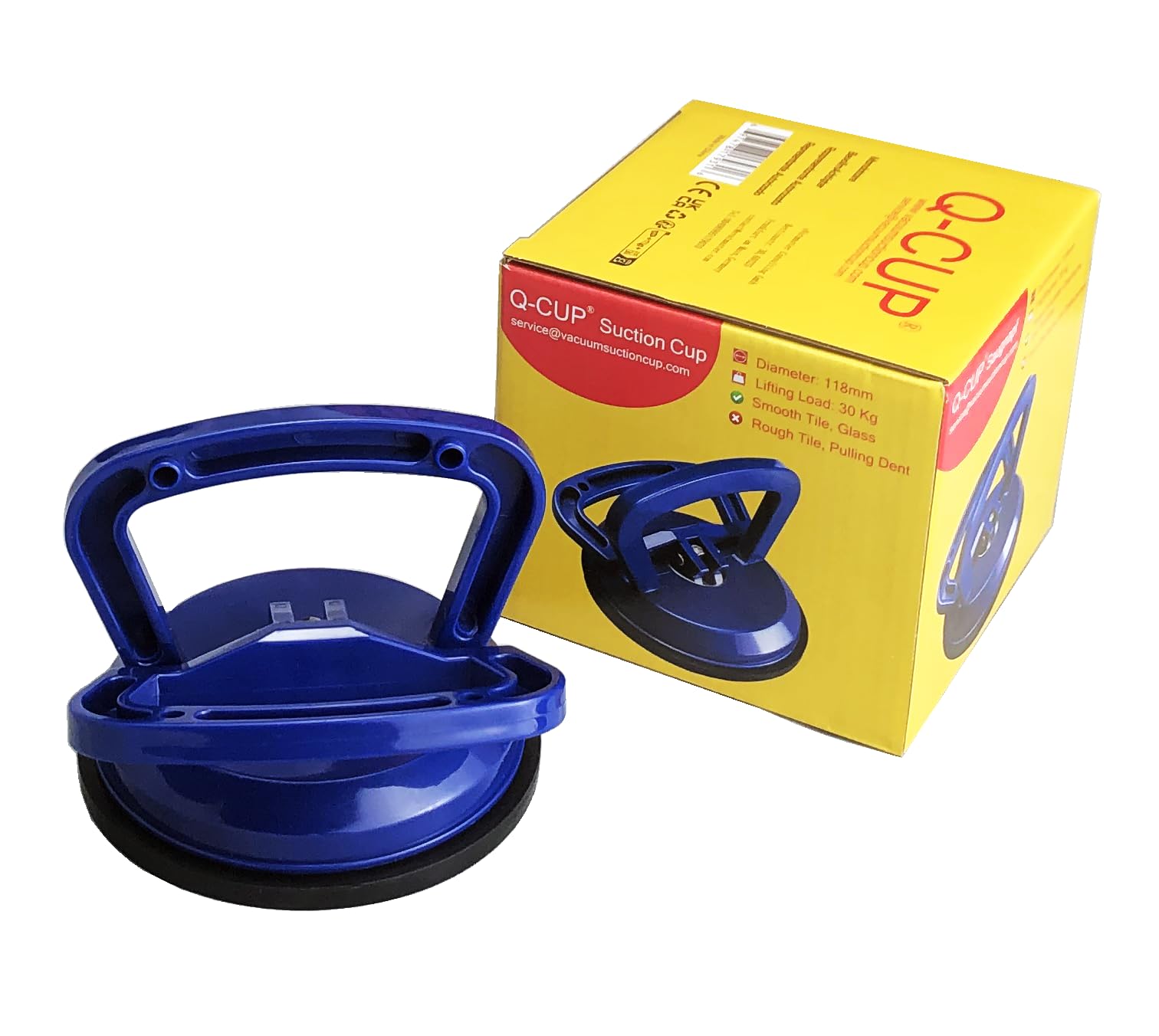 Q-CUP® Saugheber Glas Glasheber Pumpe Vakuumheber Saugnapf Fliesen- Auffälliges Rot