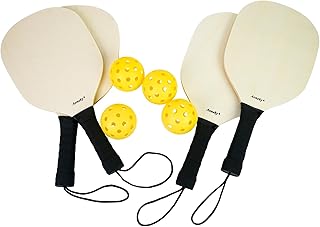 Aoneky Wood Pickleball Paddle Set for Indoor or Outdoor