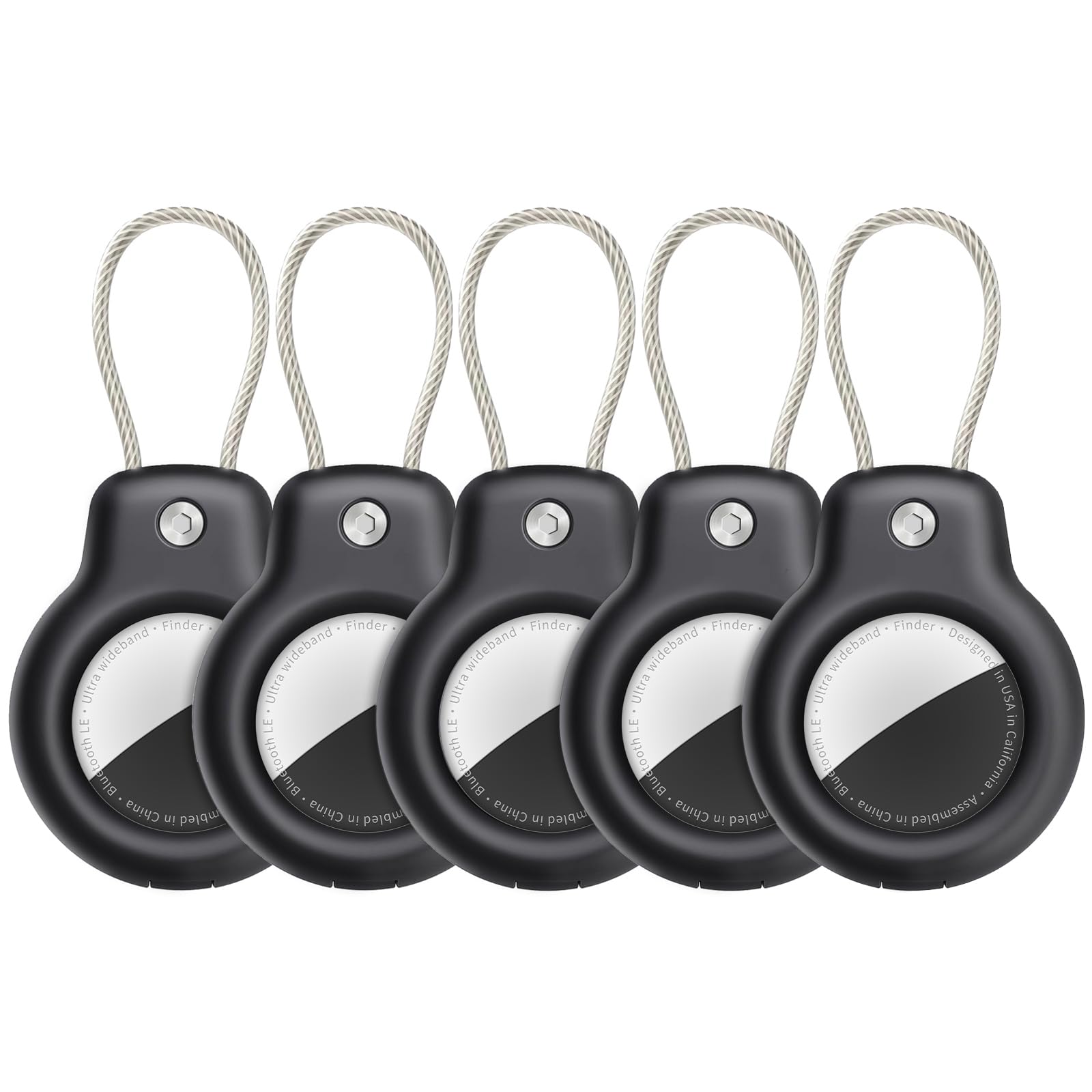 SPGUARD for AirTag Holder Case with Keychain 1st 2nd Air Tags-4 Pack for Apple Air Tag Holder with