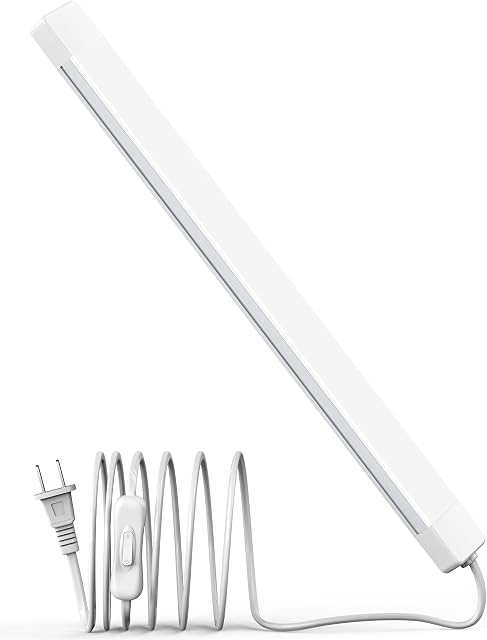 ASOKO 16 Inch sous les lumières du Cabinet,6000K Blanc frais avec 700LM Plug lumineux et jouer sous l'éclairage du comptoir,ETL Barre de lumière de sécurité avec interrupteur ON/Off pour cuisine,Sous bureau, Workbench