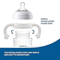 Vista 3 de Asas de botella de silicona suave compatibles para biberones Philips Avent anticólicos AirFree, 4 unidades (blanco)