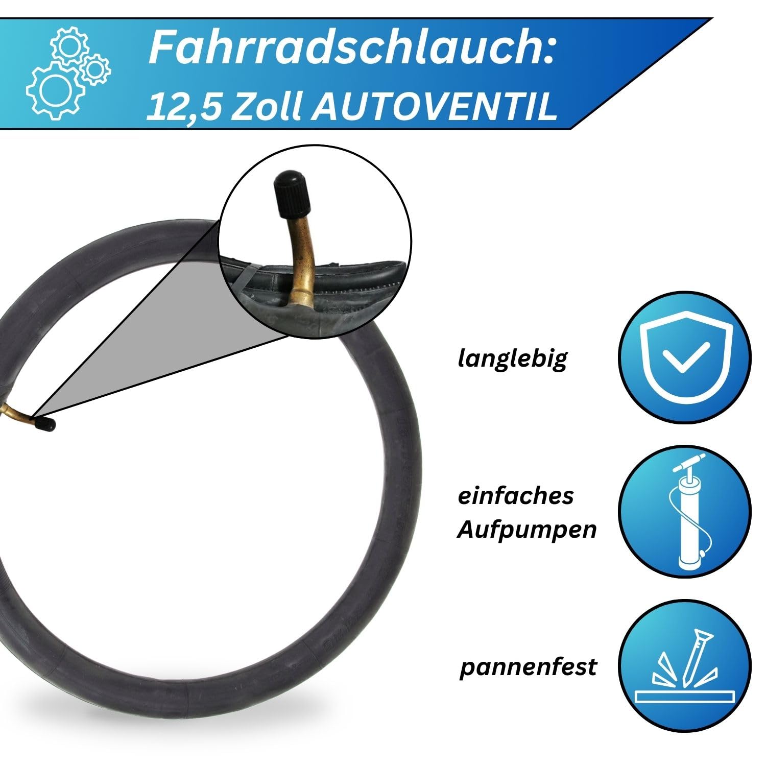 Kenda K909A - Set di 2 pneumatici per bicicletta, 12,5 pollici, 12,5 x 1,75 (47 – 203) – 12,5 pollici, per passeggino, scooter, bicicletta per bambini – Kenda K909A