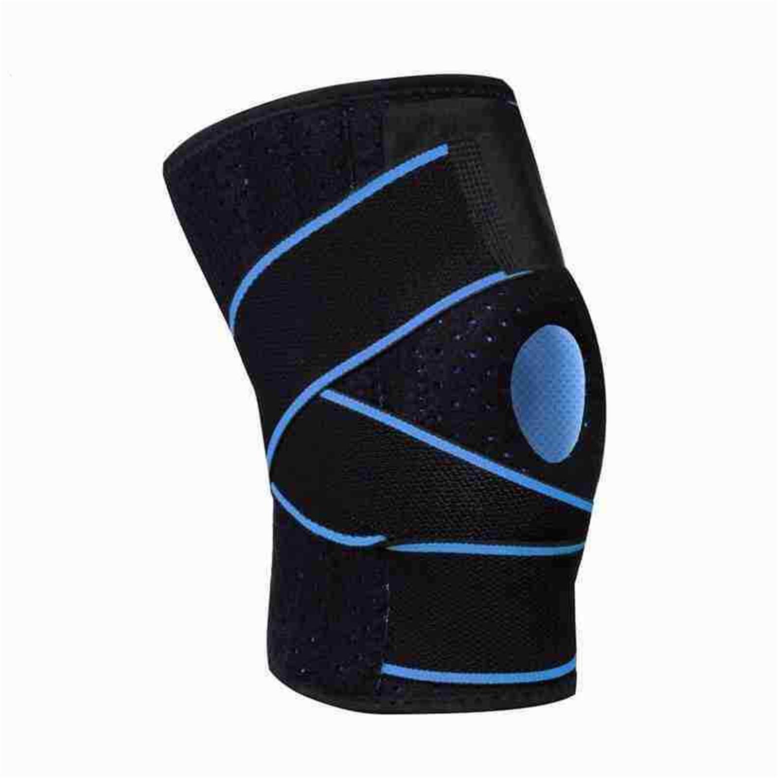 SUNTIRC Knee Sleeve Adjustable Compression Brace Straps Outdoor Sports Protector, climbing spring strap silicone anti-fall compression riding knee pads