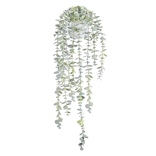 Decorative Hanging Plants for Shelf, Faux Ivy Eucalyptus Vine, Fake