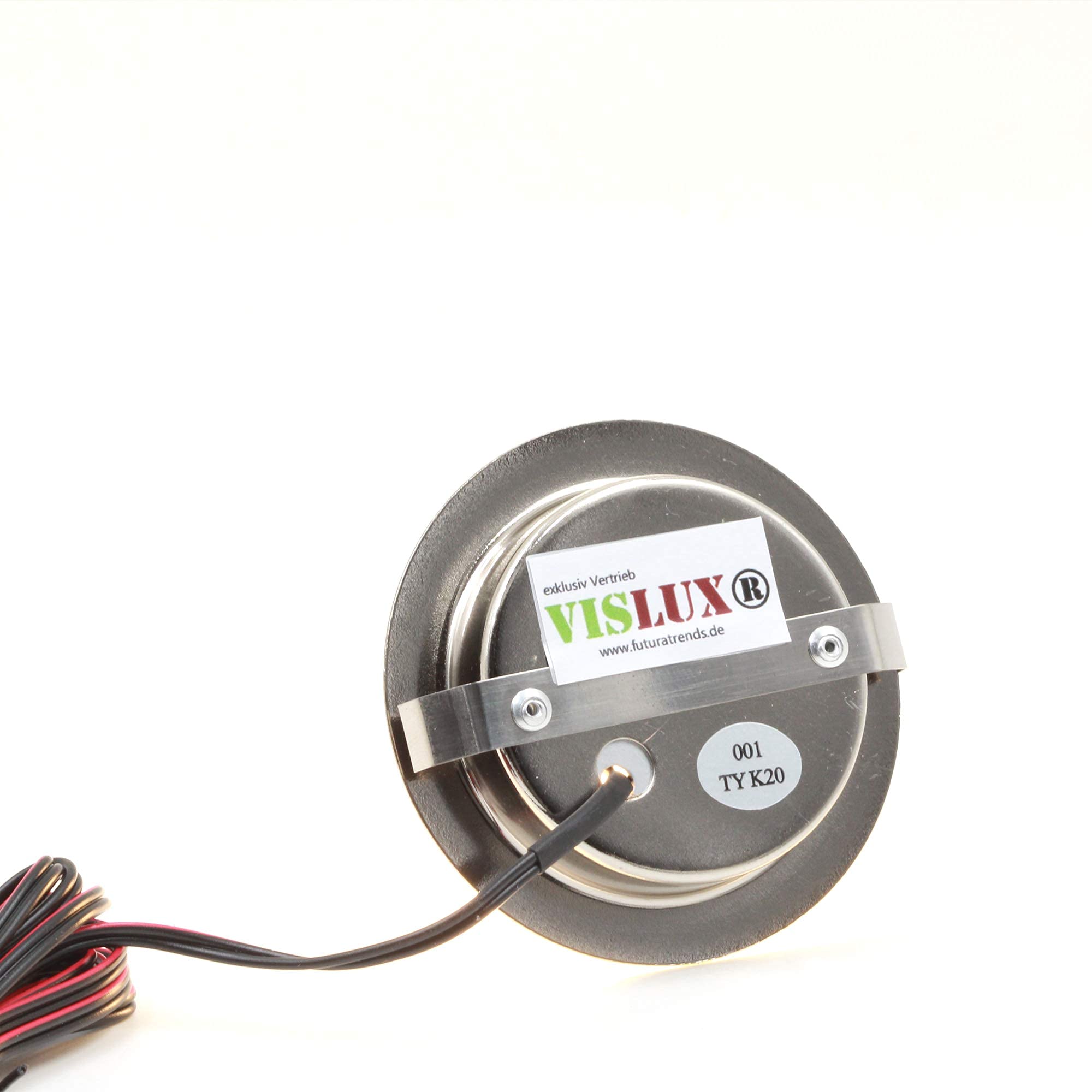 4er Set LED Möbelleuchte Einbaustrahler Edelstahl Gebürstet flach 3W warmweiß 3200K 200lm 12V + 15W LED Trafo 230V für das Wohnzimmer, Küche und Bad