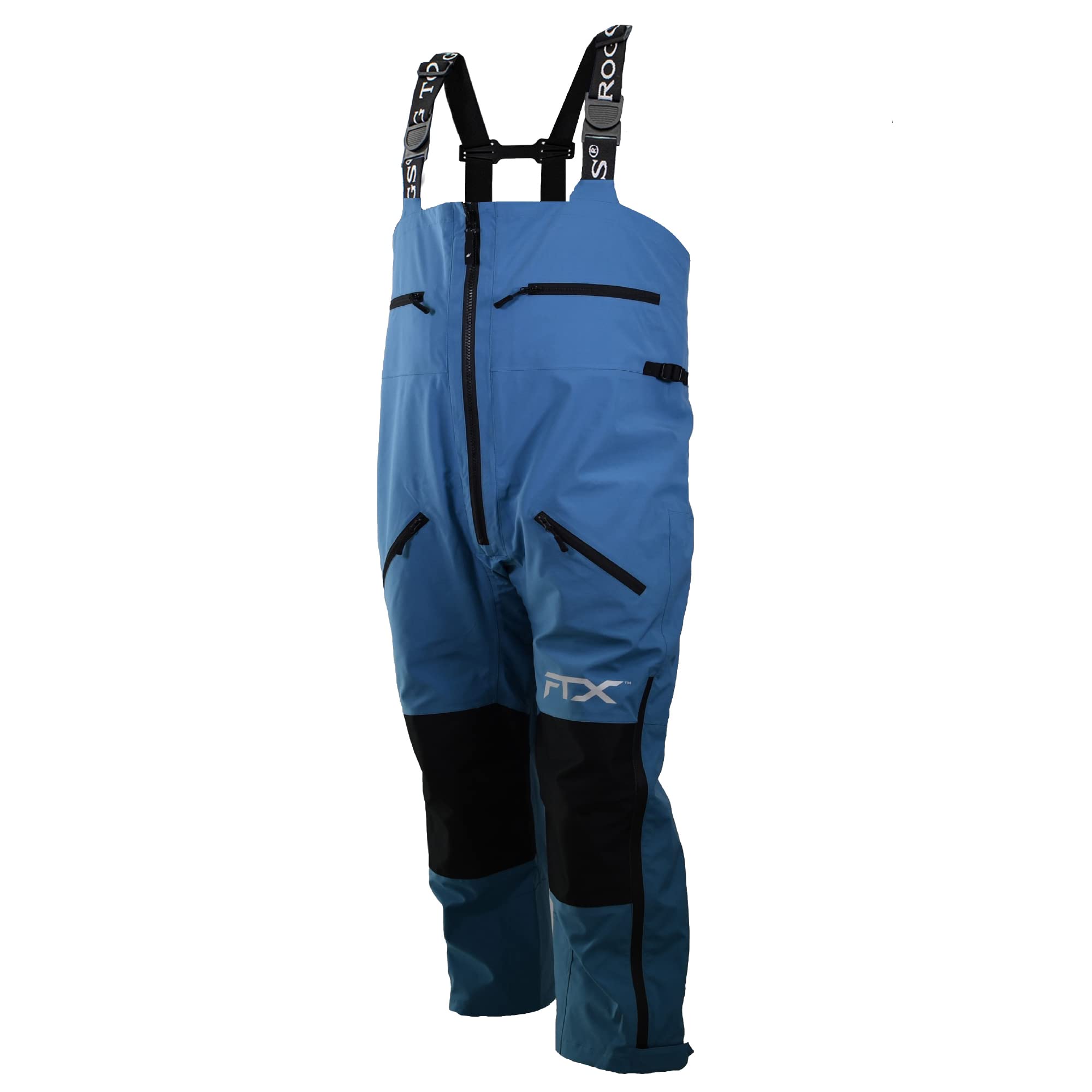 FROGG TOGGS Men's FTX Armor Premium Waterproof Rain, Fishing Bibs, Ocean Blue, Small