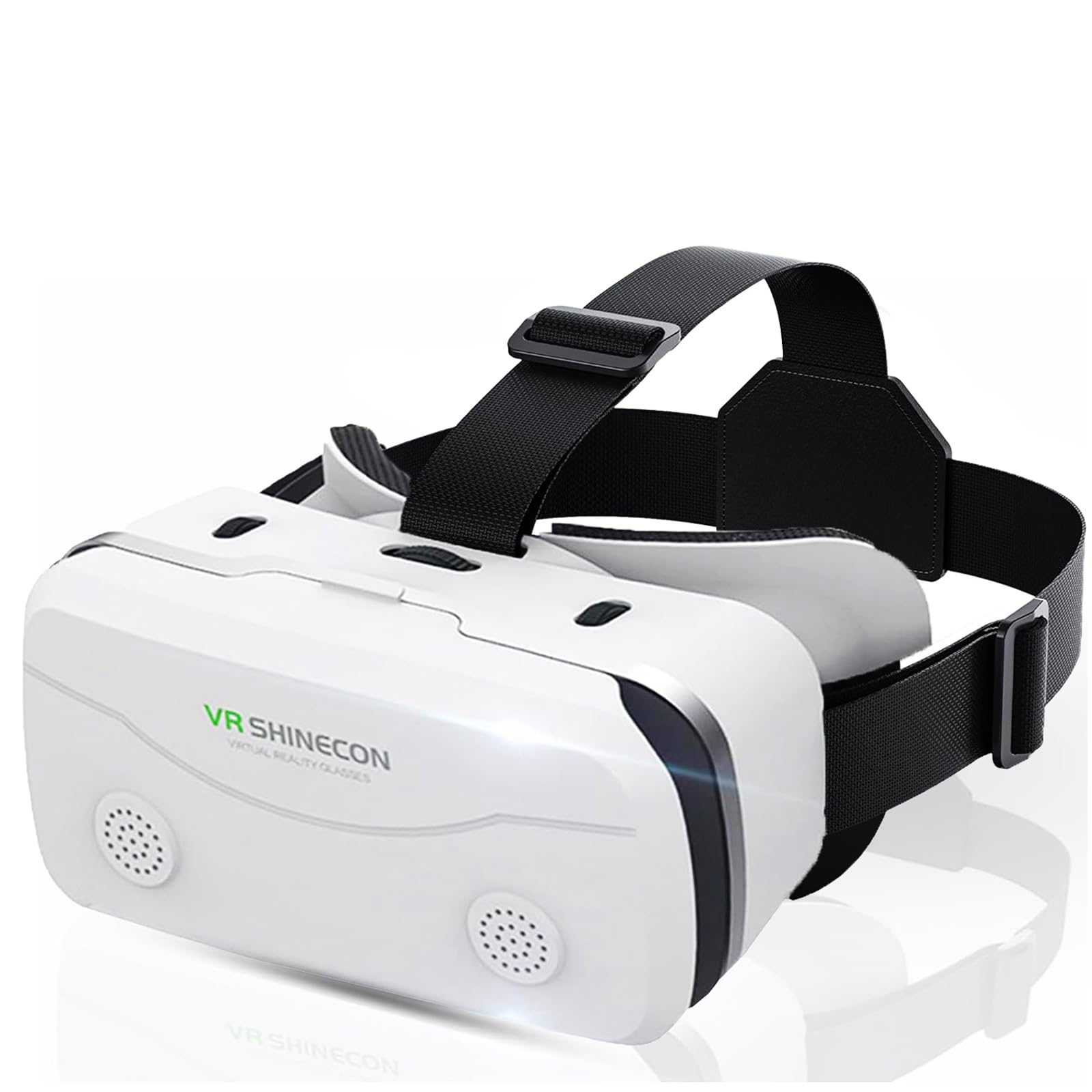 Occhiali VR 3D, Cuffie Realtà Virtuale HD per Smartphone 5 a 7 pollici, Visore VR Compatibile iOS/Android, per Film e Giochi (White)