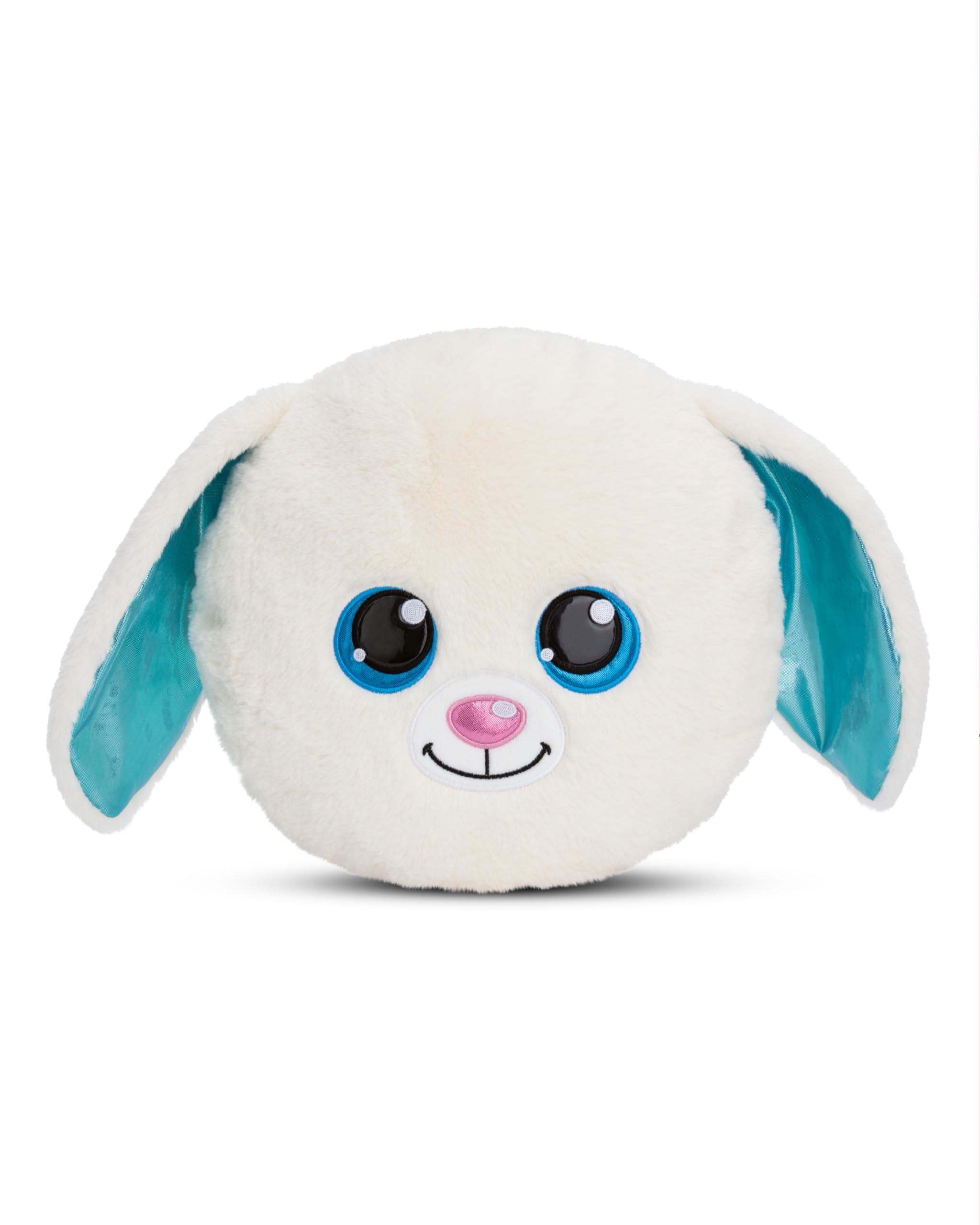NICI Kuscheltier Kissen GLUBSCHIS Hase Wolli-Dot 32 x 32 cm - Flauschig-weiches Kuschelkissen für Babys & Kleinkinder, Kinderkissen für Jungs & Mädchen - 61366