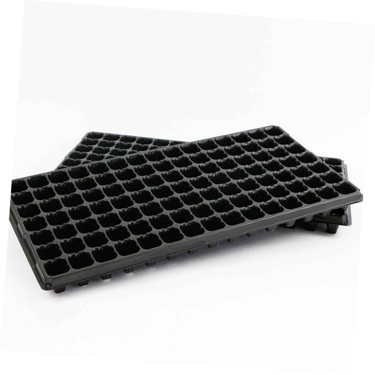 Vassoio per Semi da Giardino 105 Celle Fori PVC Nero 10 Pezzi