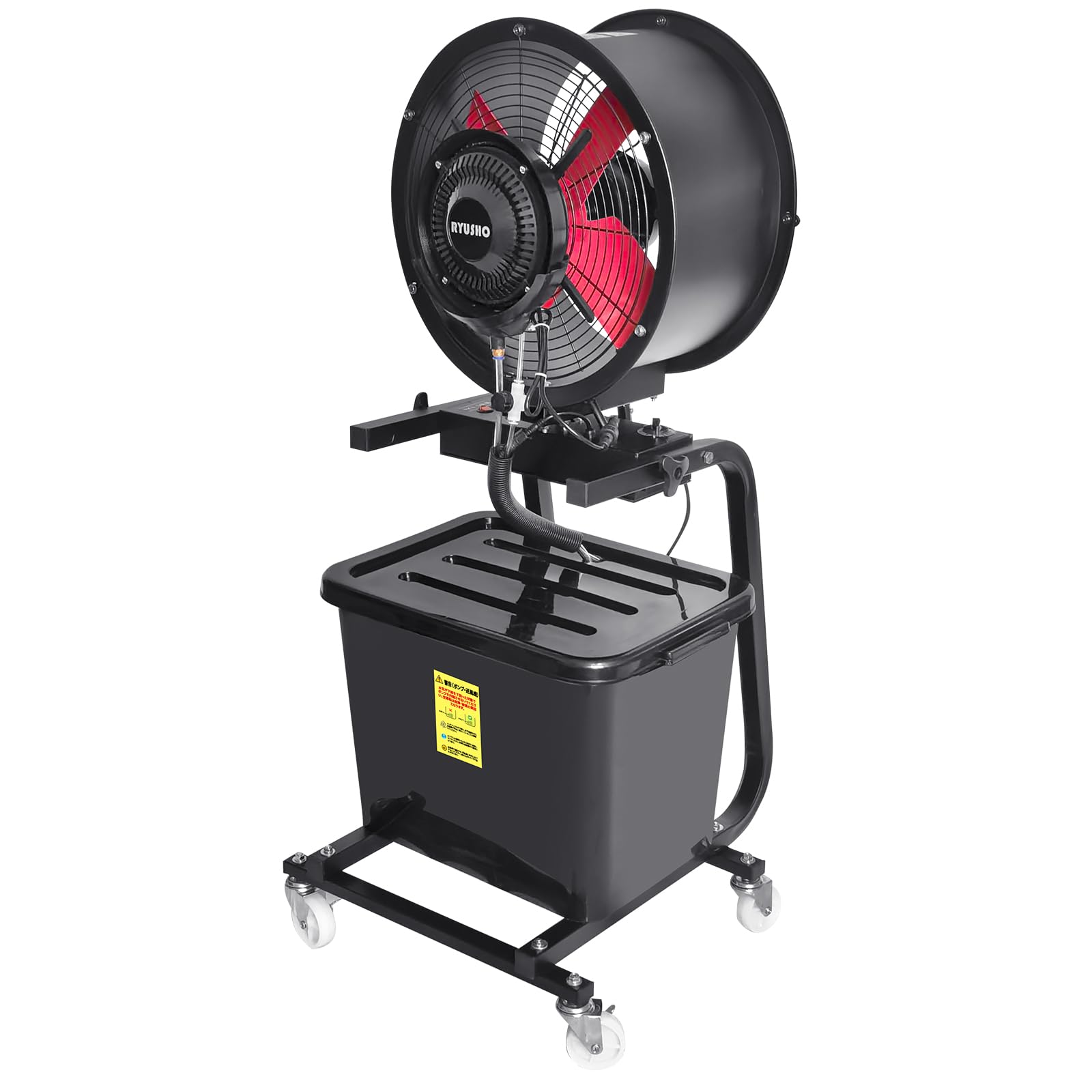 RYUSHO 大型ミストファン 本体 46Lタンク Amazon.co.jp: ミスト扇風機 業務用 ミストペデスタルファン 大型 46L