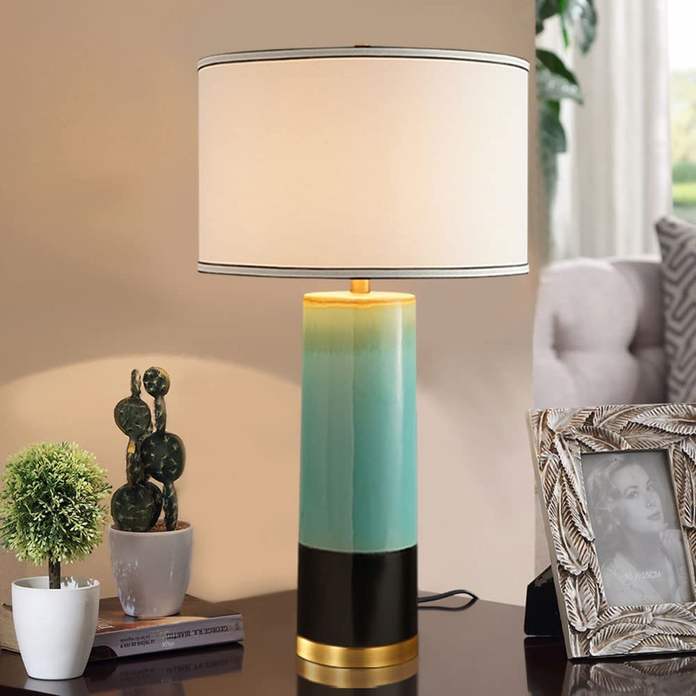 Lampa Stołowa Lampy Stołowe Do Salonu Amerykańska Lampa Stołowa W Stylu Retro Z Ceramiki Piecowej Lampy Stołowe 32" Duża Lampa Biurkowa Do Salonu Dekoracje Do Sypialni Lampy Nocne Lampki Nocne