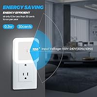 Vista 5 de Sujeet Luz nocturna, luces nocturnas enchufables a la pared, paquete de 8, luz nocturna enchufable, lámpara nocturna del atardecer al amanecer LED