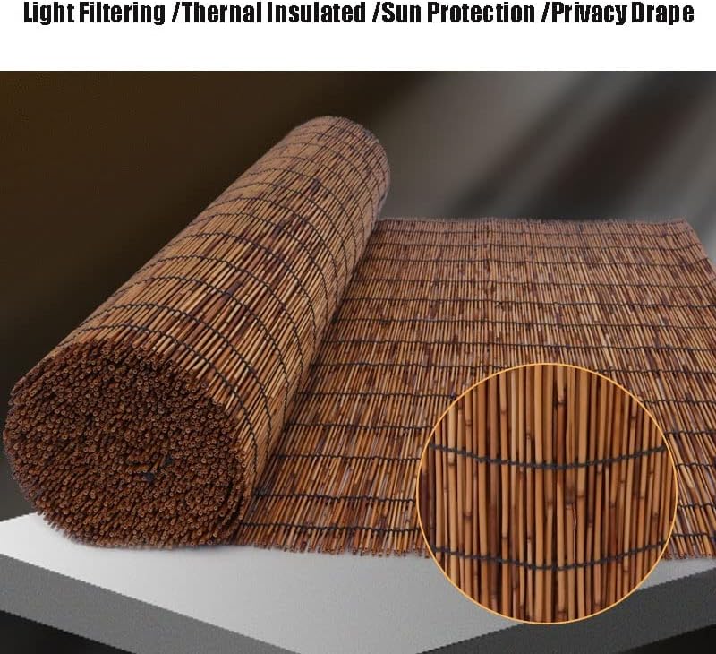 Miniatura 6 de Persianas de bambú con elevador de 10, 20, 24, 28, 30, 32, 34, 35, 36, 45, 48, 56, 60, 65, 72, 76 pulgadas de ancho, sin cables, enrollables, para