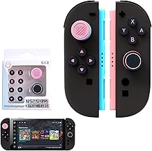 [10 pieces] Nintendo Switch 2 Compatible Analog Stick Cover [Sediven] Stick Cover Controller Cap Silicone Joystick Cover Joycon Cap Repair Replacement Cover Design (Black B)