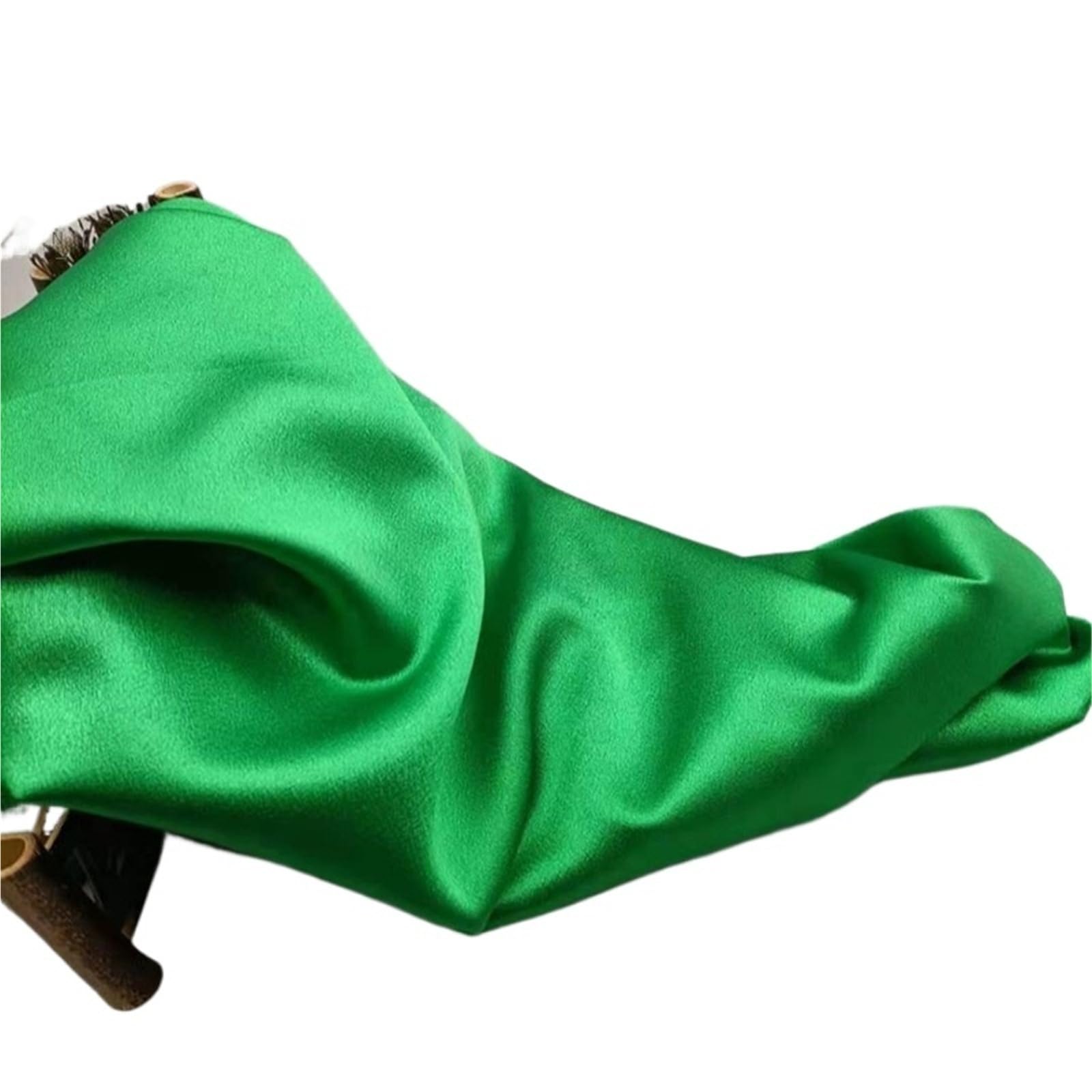 Tela De Raso Satin Tela de satén microelástica gruesa por metro for traje, vestido boda, costura ropa, imitación seda morera, tela alta calidad(Champagne)